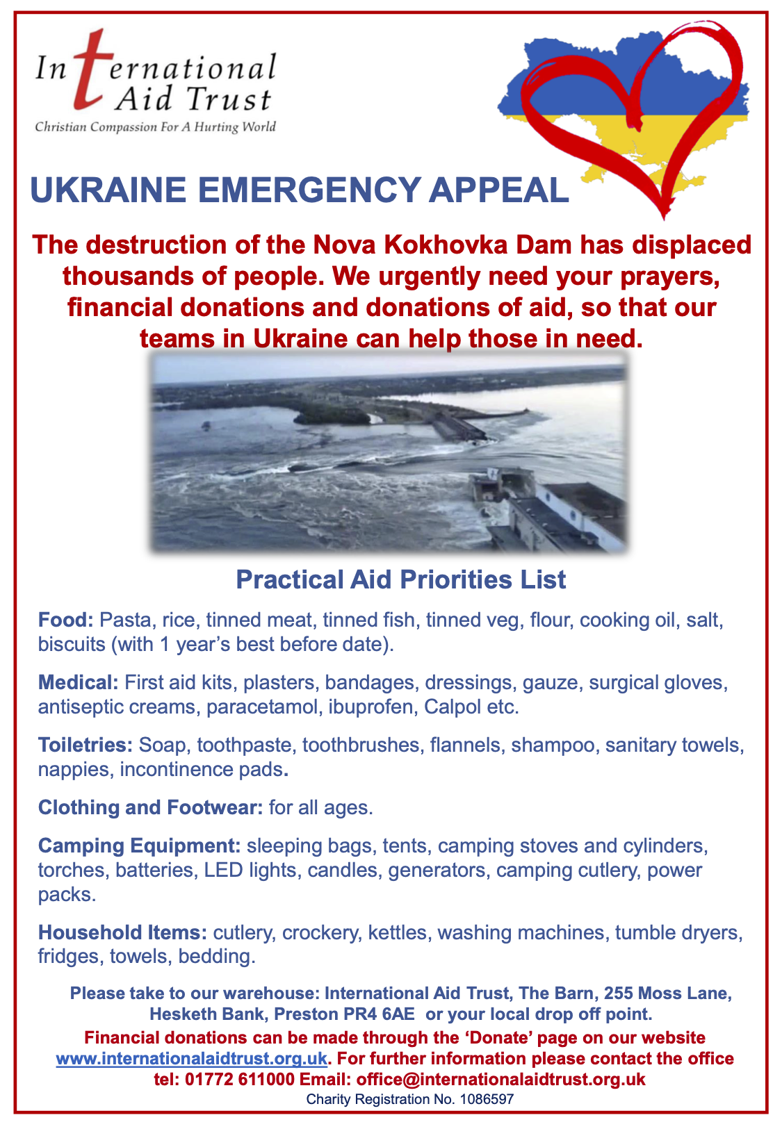 Ukraine Practical Aid prioriti