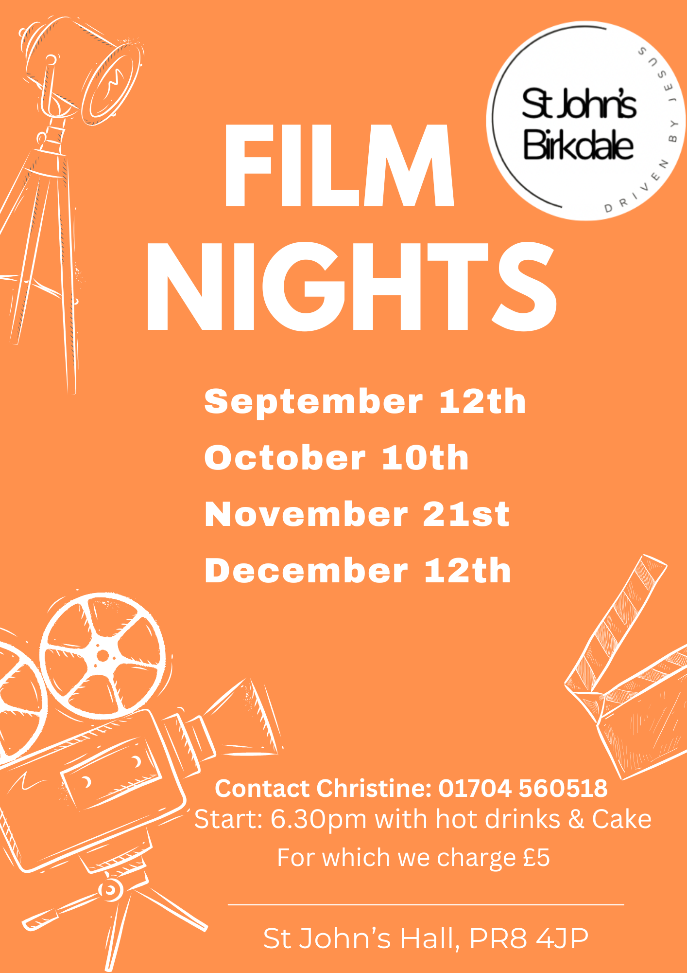 Black Illustrative Movie Night