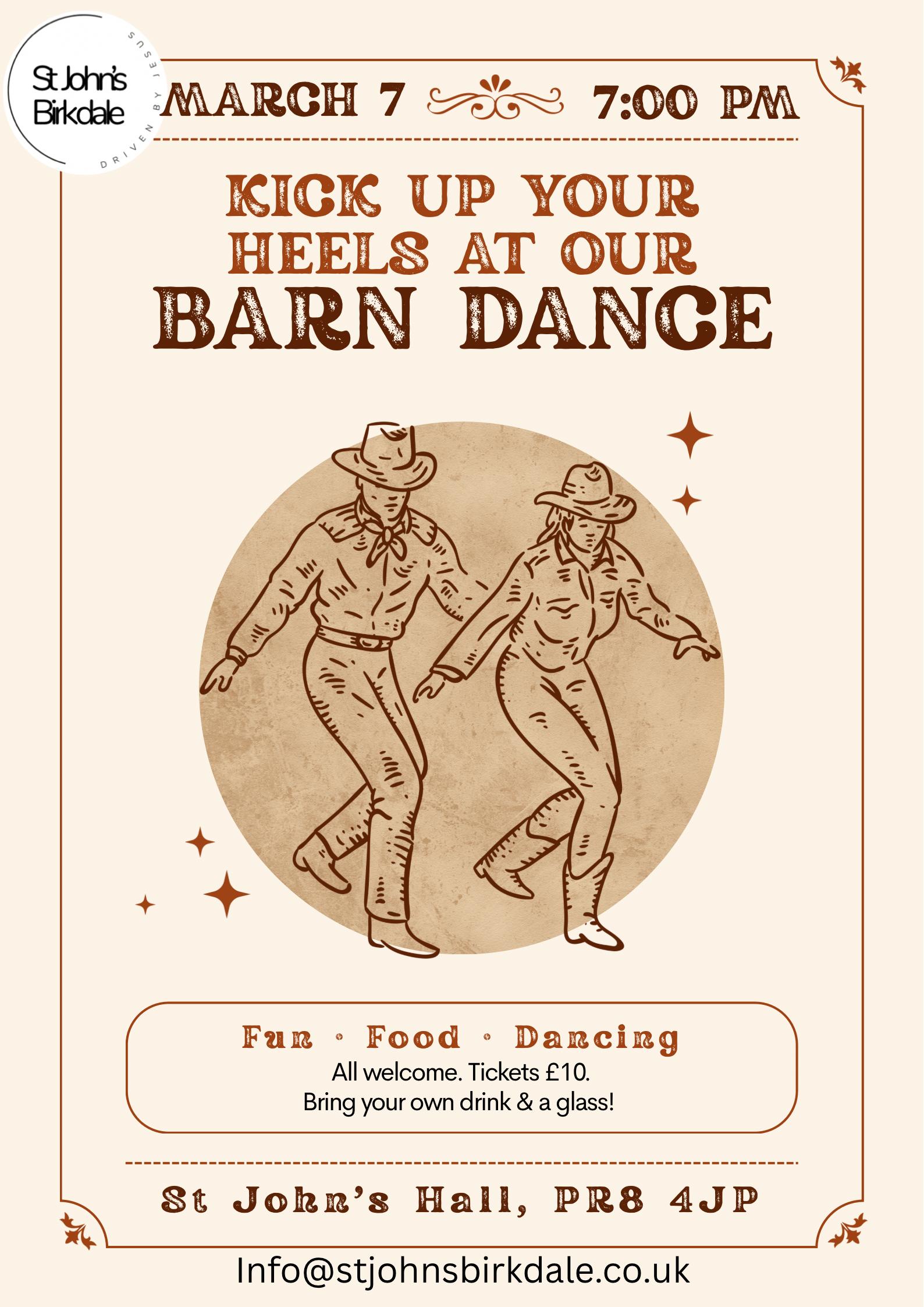 Beige And Brown Vintage Wester