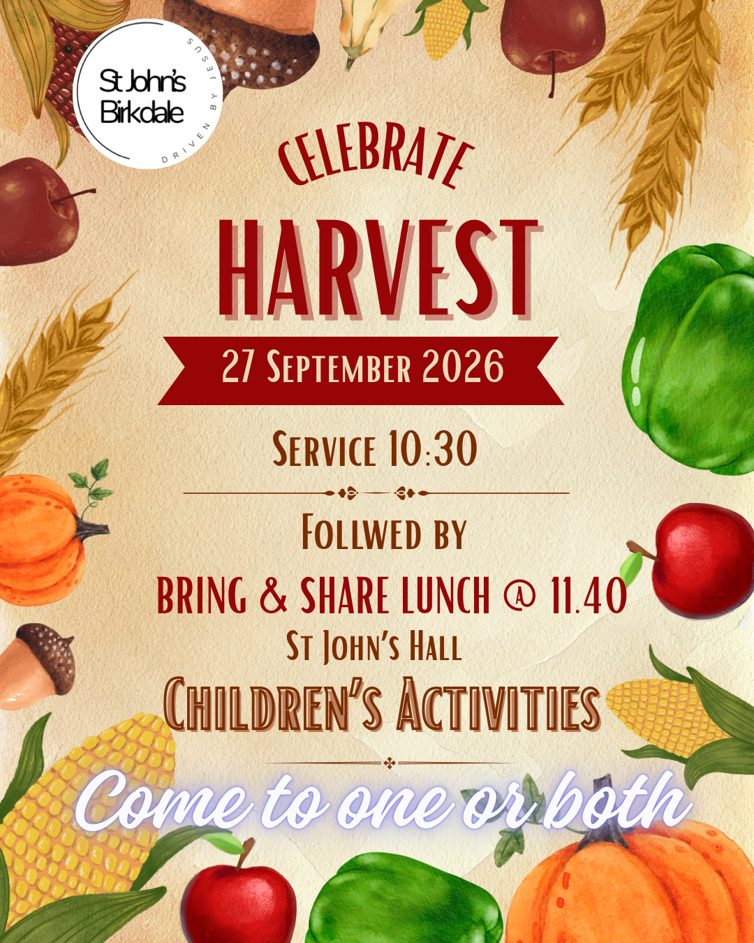 Harvest Service & Bring and Share lunch 